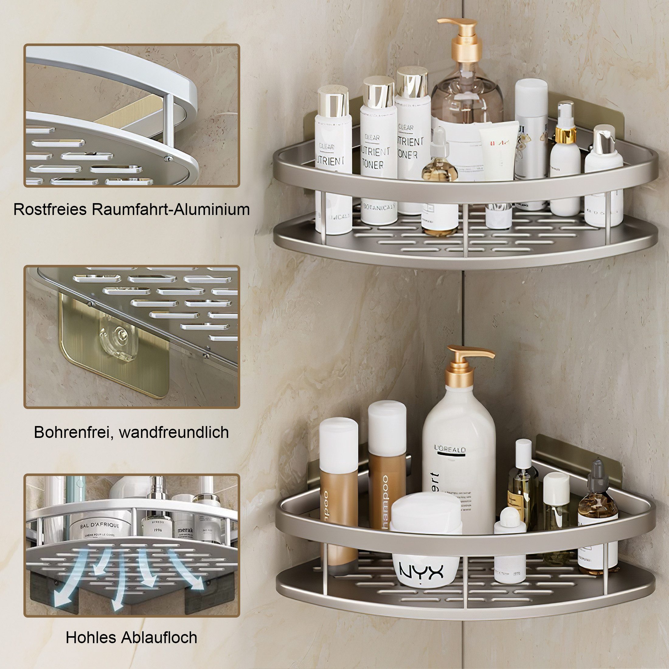 Duschablage Duschregal ohne Bohren