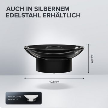 ovimar Seifenschale Nederlandsoya, Breite: 3.60 cm, 1-St., aus Edelstahl in Schwarz zur Zum Bohren