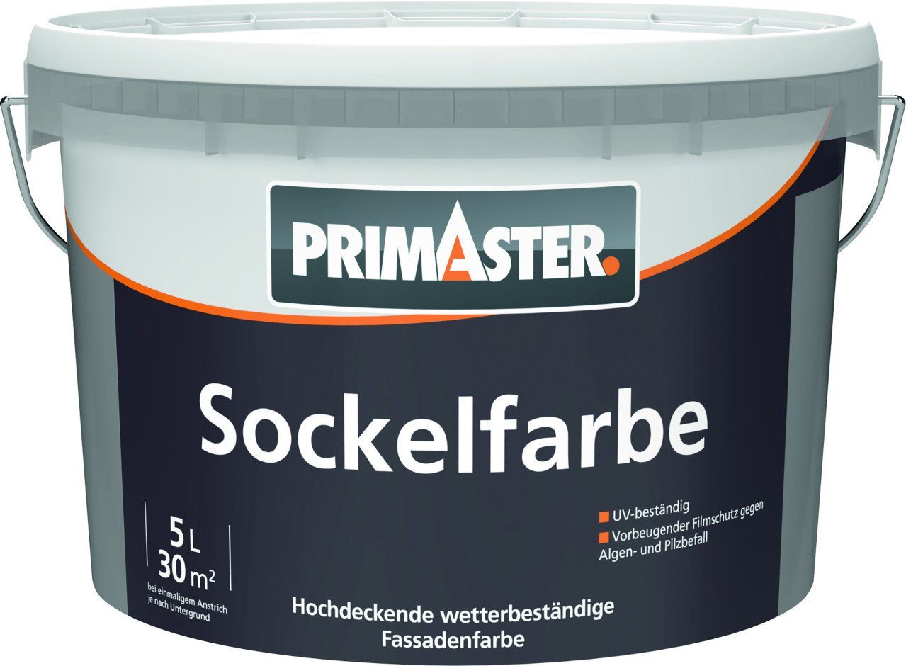 Primaster Sockelfarbe Primaster Sockel- und Dachfarbe 5 L steingrau