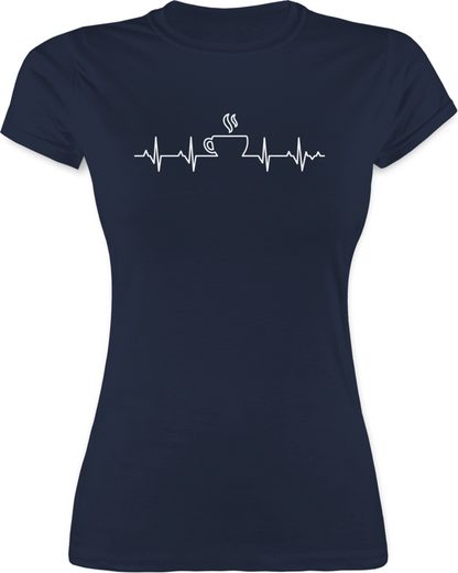 Shirtracer T Shirt  Herzschlag  Kaffee  K che Damen 