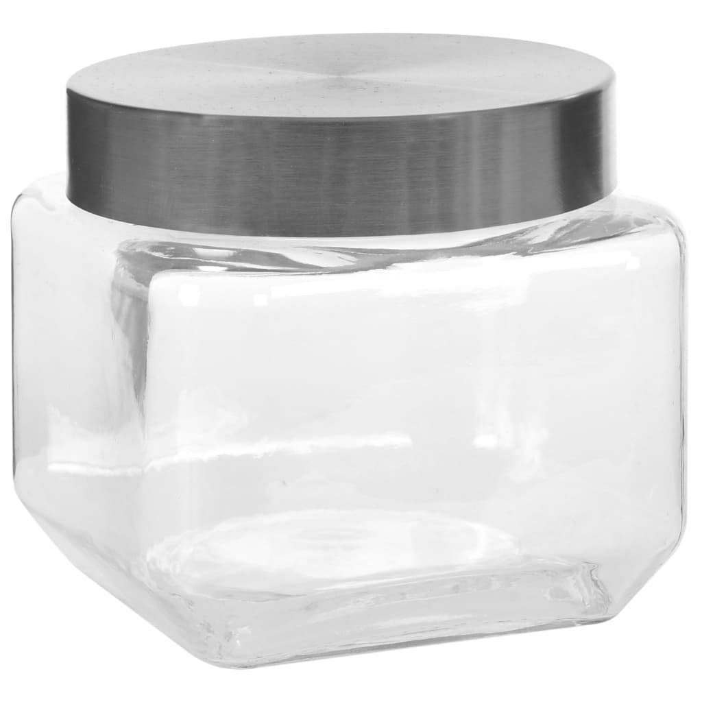 vidaXL Einmachglas 800 Silbernem Vorratsgläser 6 mit ml Stk. Deckel