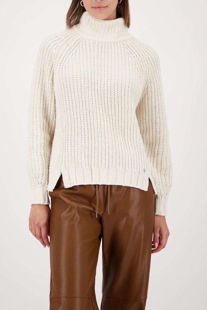 Monari Rundhalspullover 809489 Perlfangmuster aus Chenille-Garn günstig online kaufen