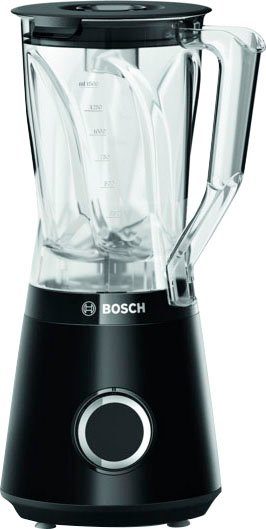 BOSCH Standmixer VitaPower Serie 4 MMB6141B, 1,5 Liter Behälter, 30.000 U/Min, schwarz, 1200 W, Behälter aus Tritan, 4 Edelst.Klingen, Kabelstaufach, Made in Europe