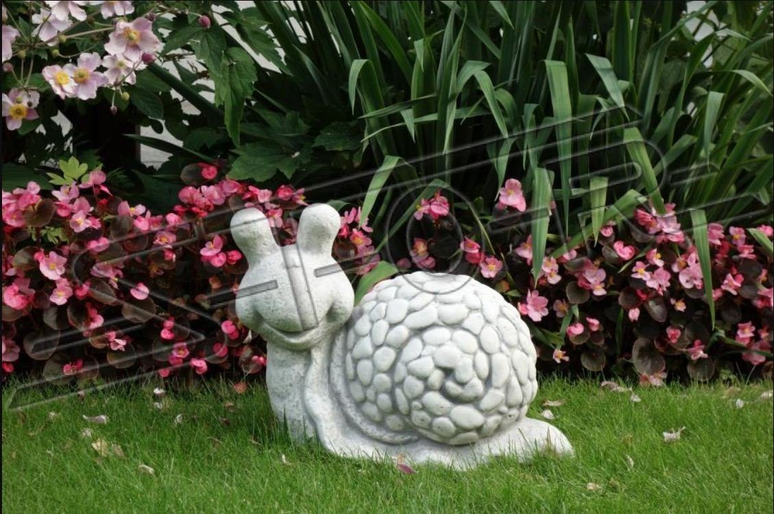 JVmoebel Skulptur Garten Dekoration Schnecke Terrasse Stein Figuren Figur Deko Statue