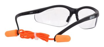 KS Tools Arbeitsschutzbrille, Schutzbrille-transparent, mit Ohrstöpsel