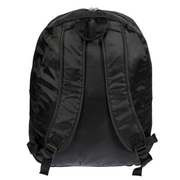 Christian Wippermann Cityrucksack 30 Liter Faltbarer Rucksack Schwarz Herren Damen Outdoor, Trecking Reisen Nylon