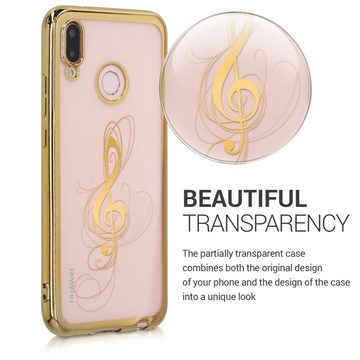 kwmobile Handyhülle Hülle für Huawei P20 Lite, TPU Silikon Handy Schutzhülle Cover Case - Notenschlüssel Design