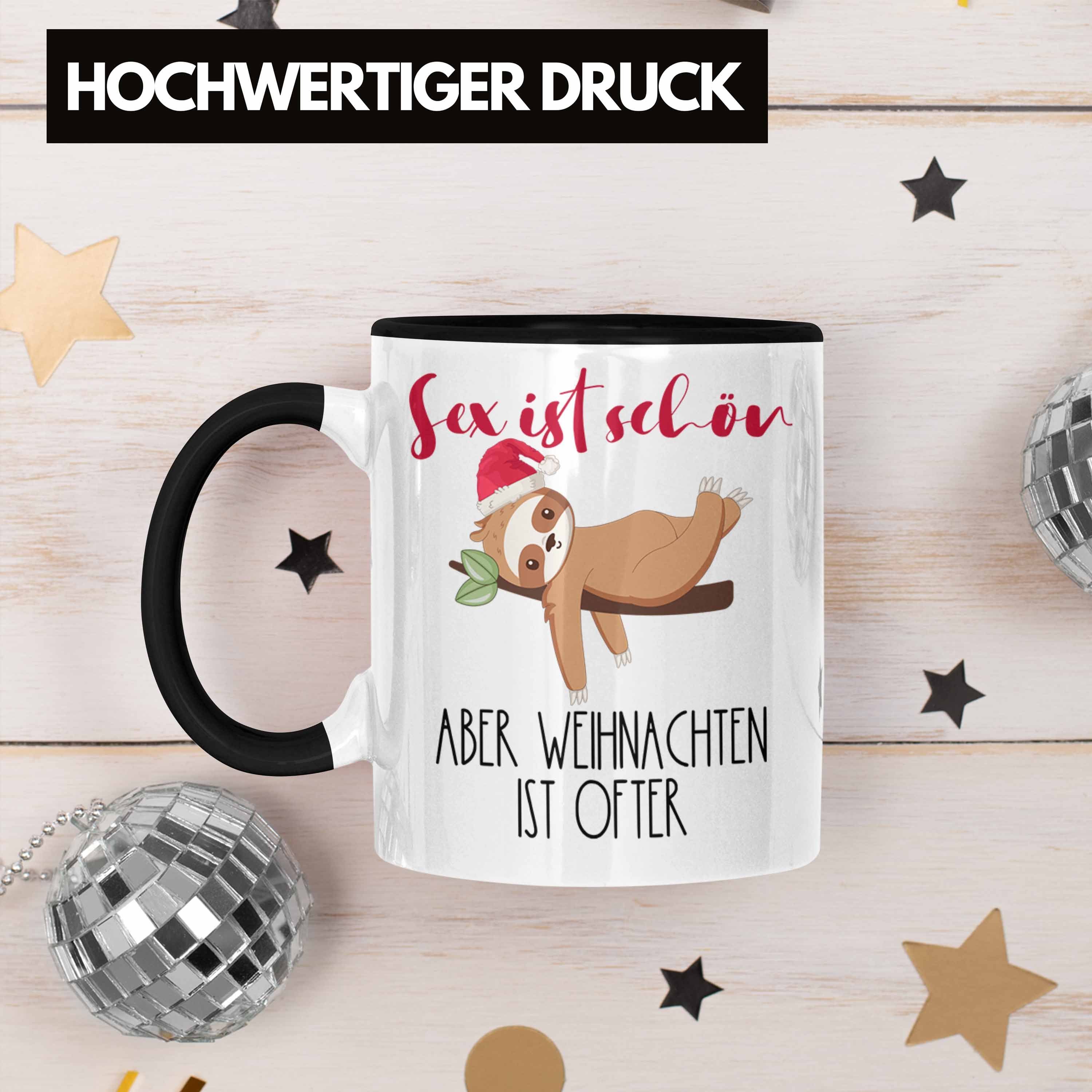Aber Weihnachten Freunde Ist Hu Schön Trendation Ist Geschenk Tasse S** Öfter mit Tasse Schwarz
