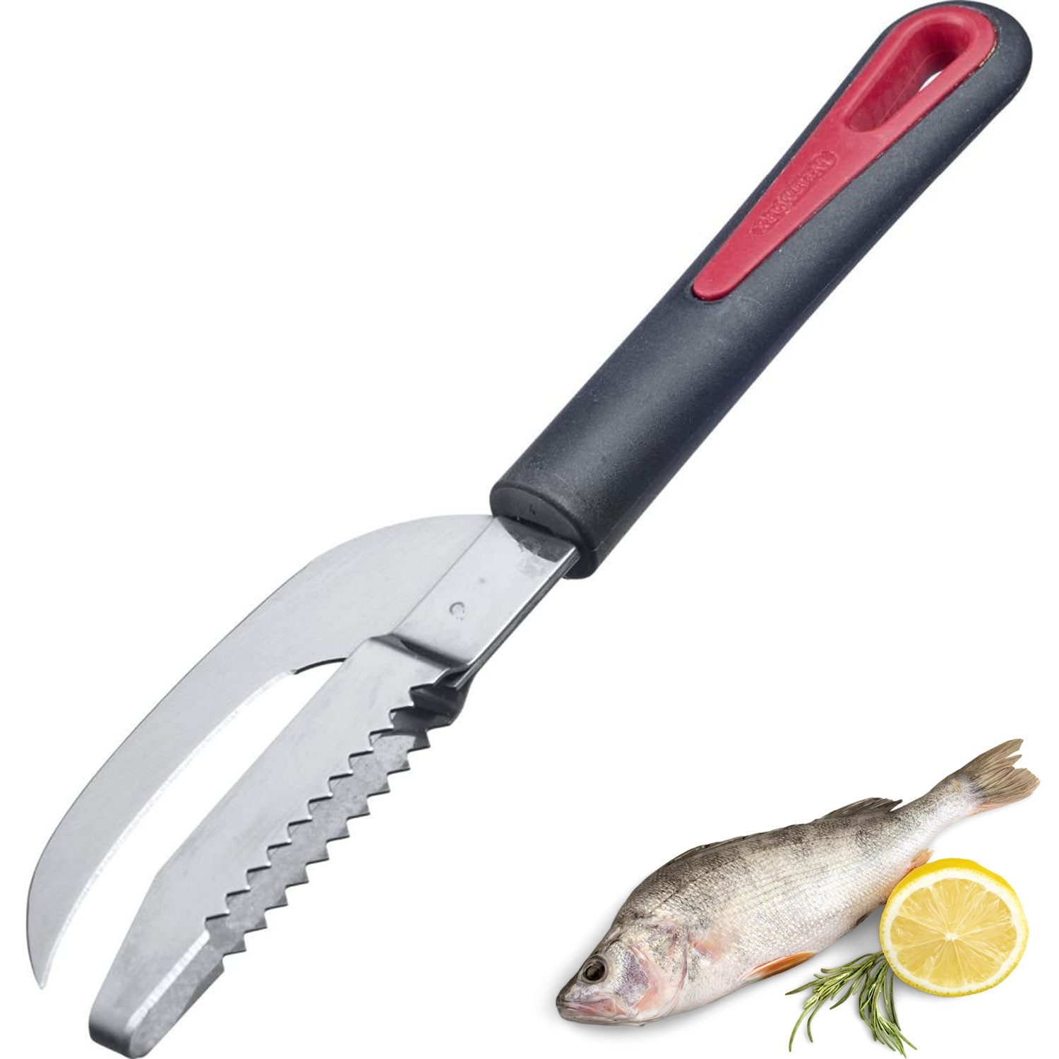 WESTMARK Fischentschupper Fischwerkzeug 2in1 »Gallant« mit Messer, Rostfreier Edelstahl