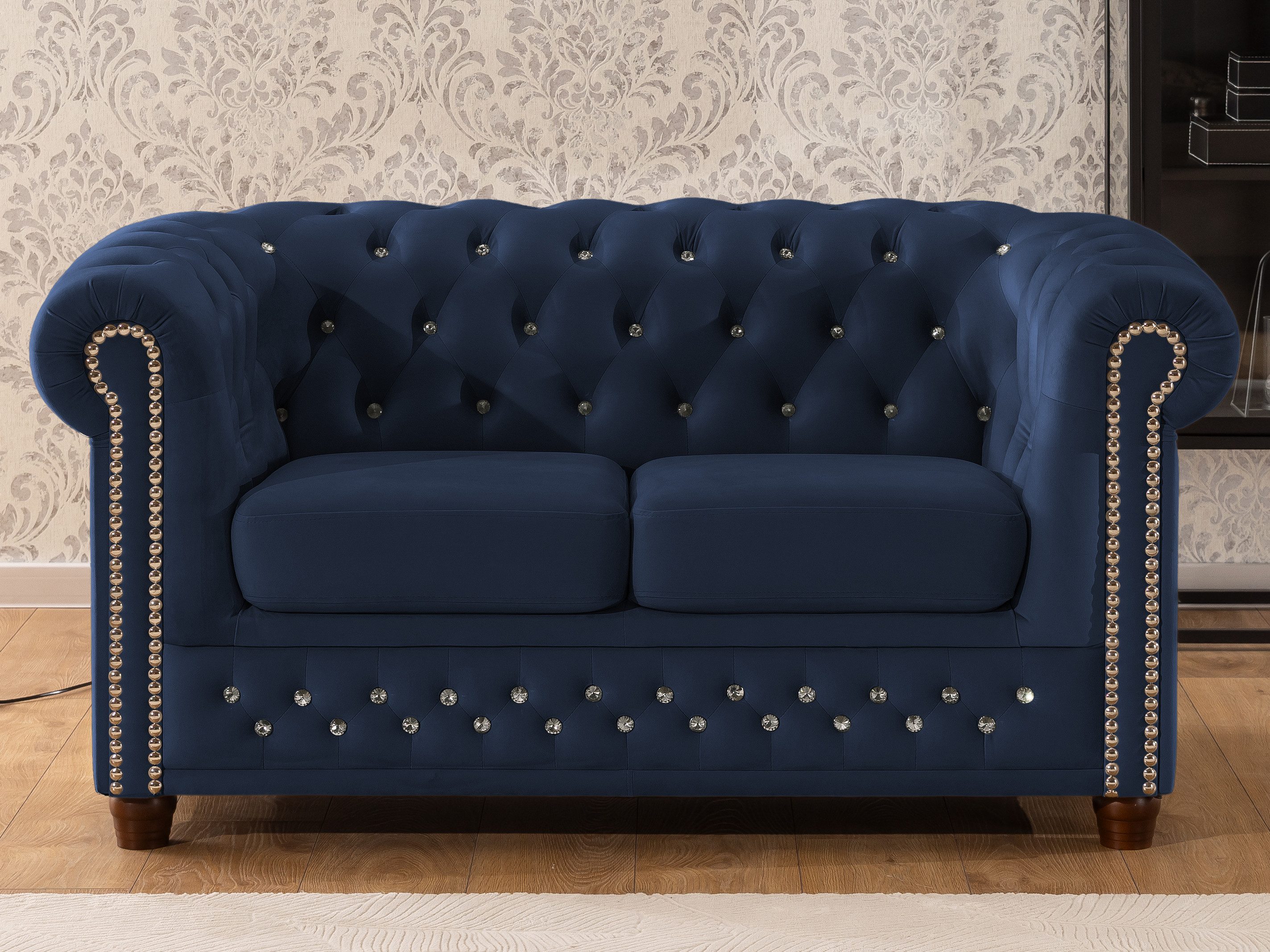 S-Style Möbel Chesterfield-Sofa 2-Sitzer Cleo Blink günstig online kaufen