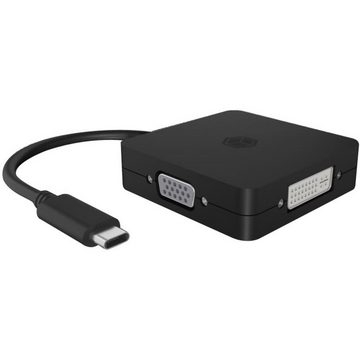 ICY BOX »USB Adapter IB-DK1104-C, USB-C Stecker > VGA + DVI + HDMI + DisplayPort Buchse« Computer-Kabel