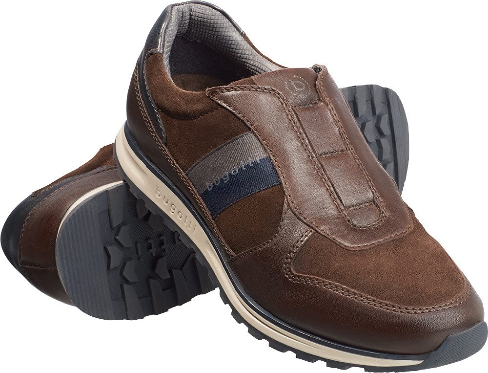 bugatti Slipper aus weichem Nappa- und Veloursleder günstig online kaufen