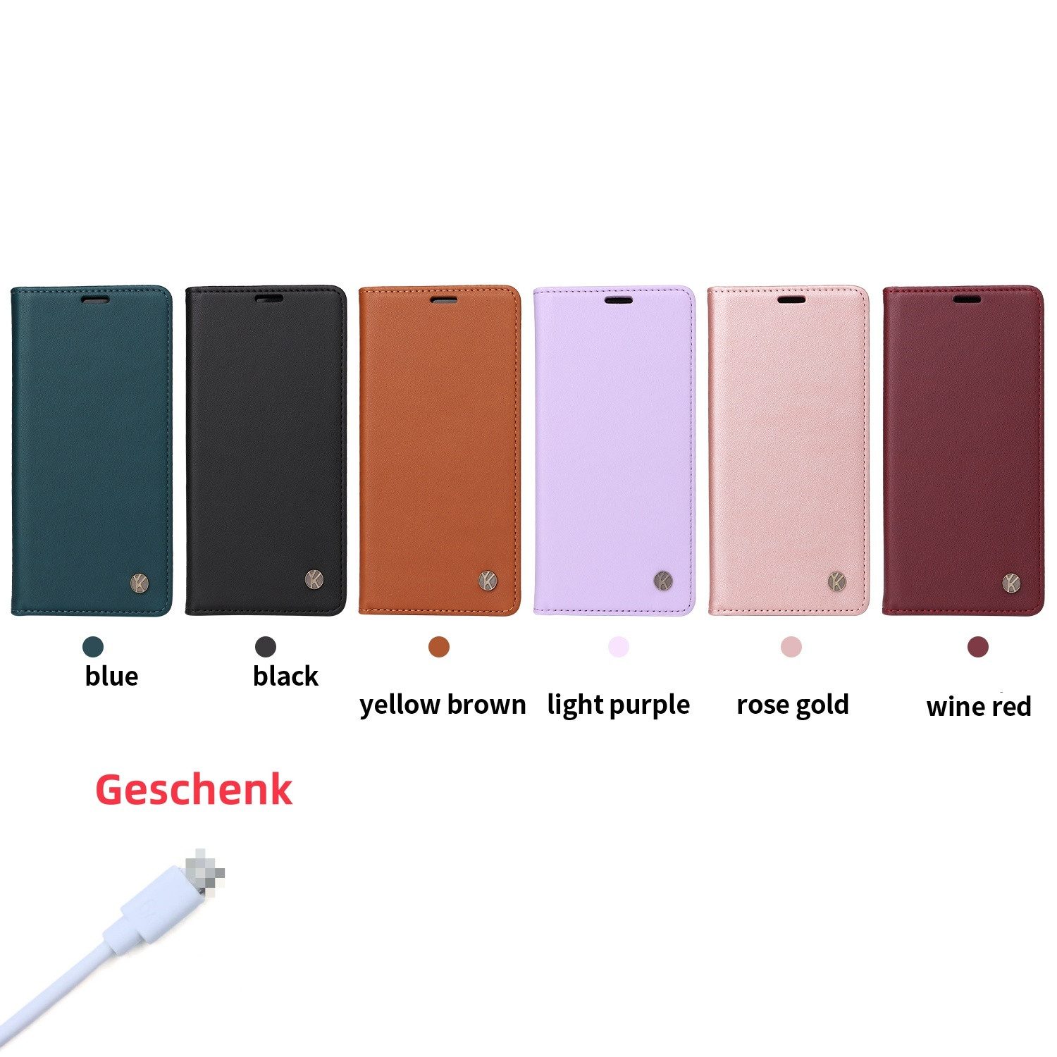 Innocase Handyhülle Leder Handy Hülle Tasche Case für VIVO Klapp Etuis Kartenschlitz