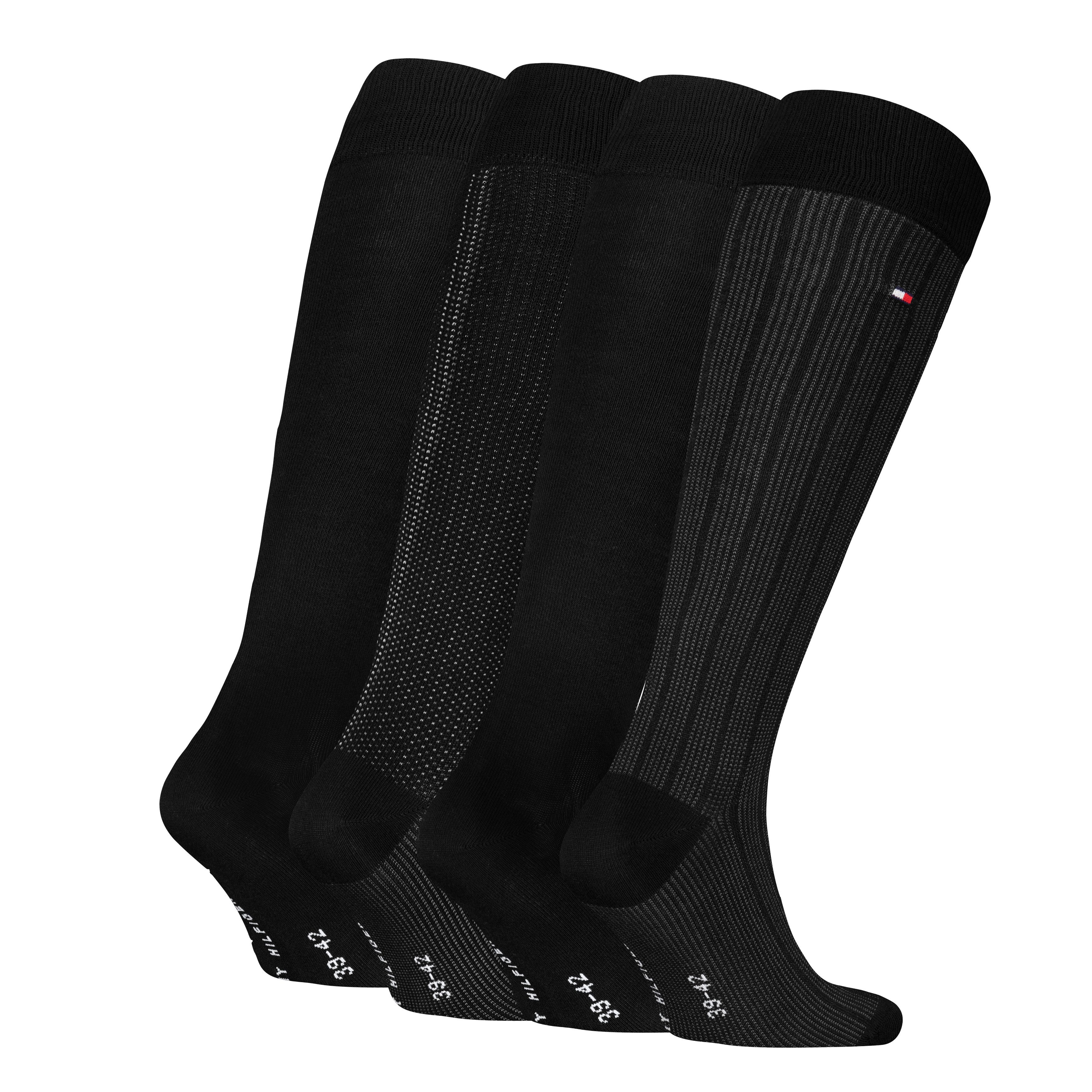 Tommy Hilfiger Kniestrümpfe TH MEN KNEEHIGH 4P TIN GIFTBOX (4er Pack) mit Geschenkbox
