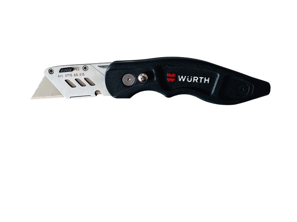 Würth Messerklinge Würth Trapezklingen-Messer-Set + 10 Bits + Nylon Gürteltasche (12-St)