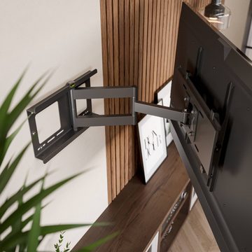 RICOO R23-S TV-Wandhalterung, (bis 65 Zoll, schwenkbar neigbar ausziehbar Fernseher Halter universal VESA 400x400)