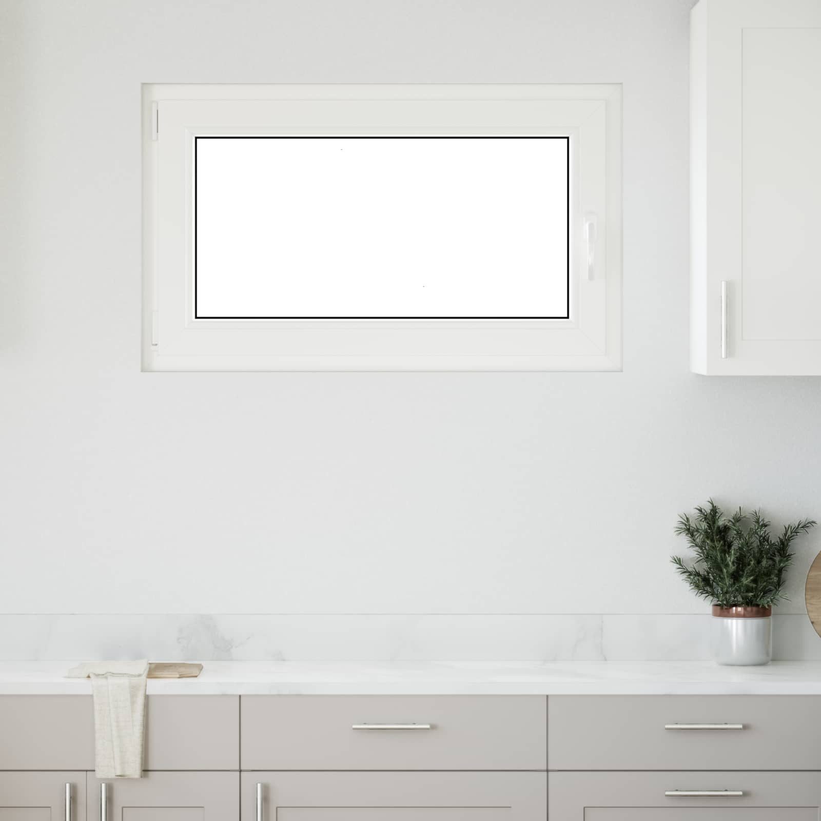 vidaXL Fenster Kellerfenster RISOR 100 x 60 cm PVC und Glas Anthrazit, (1 St)