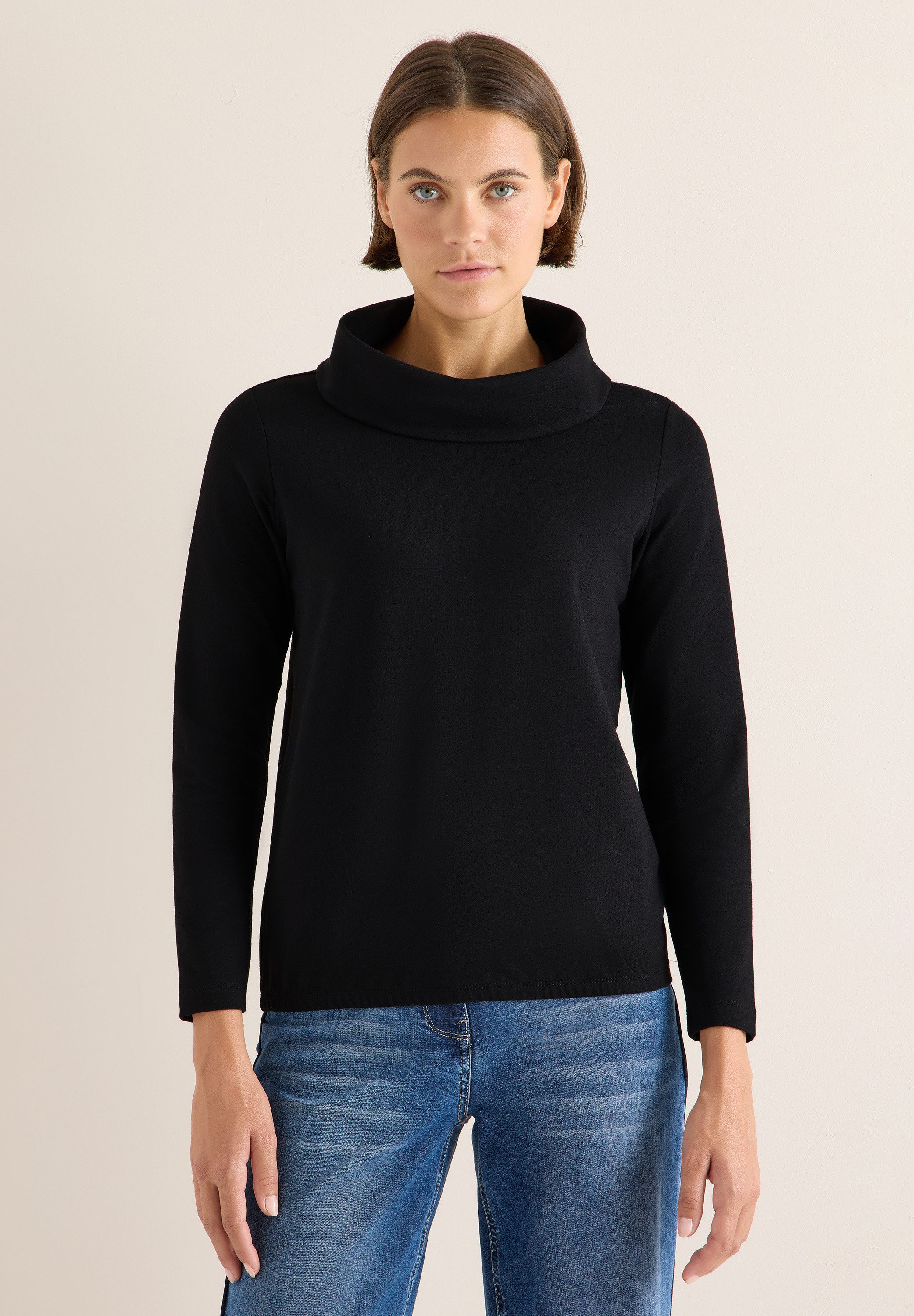 CECIL Langarmshirt aus softem Materialmix