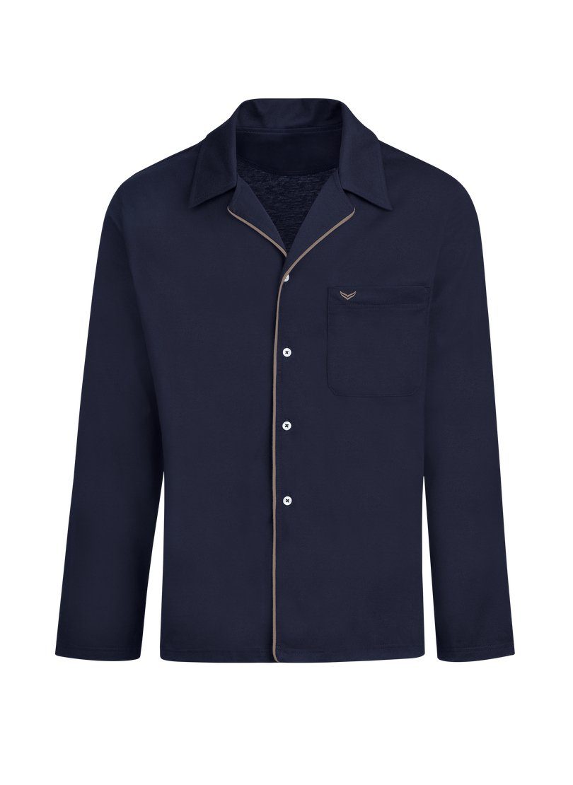 Trigema Schlafanzug TRIGEMA Schickes Schlafanzug Oberteil mit Knopfleiste ( günstig online kaufen