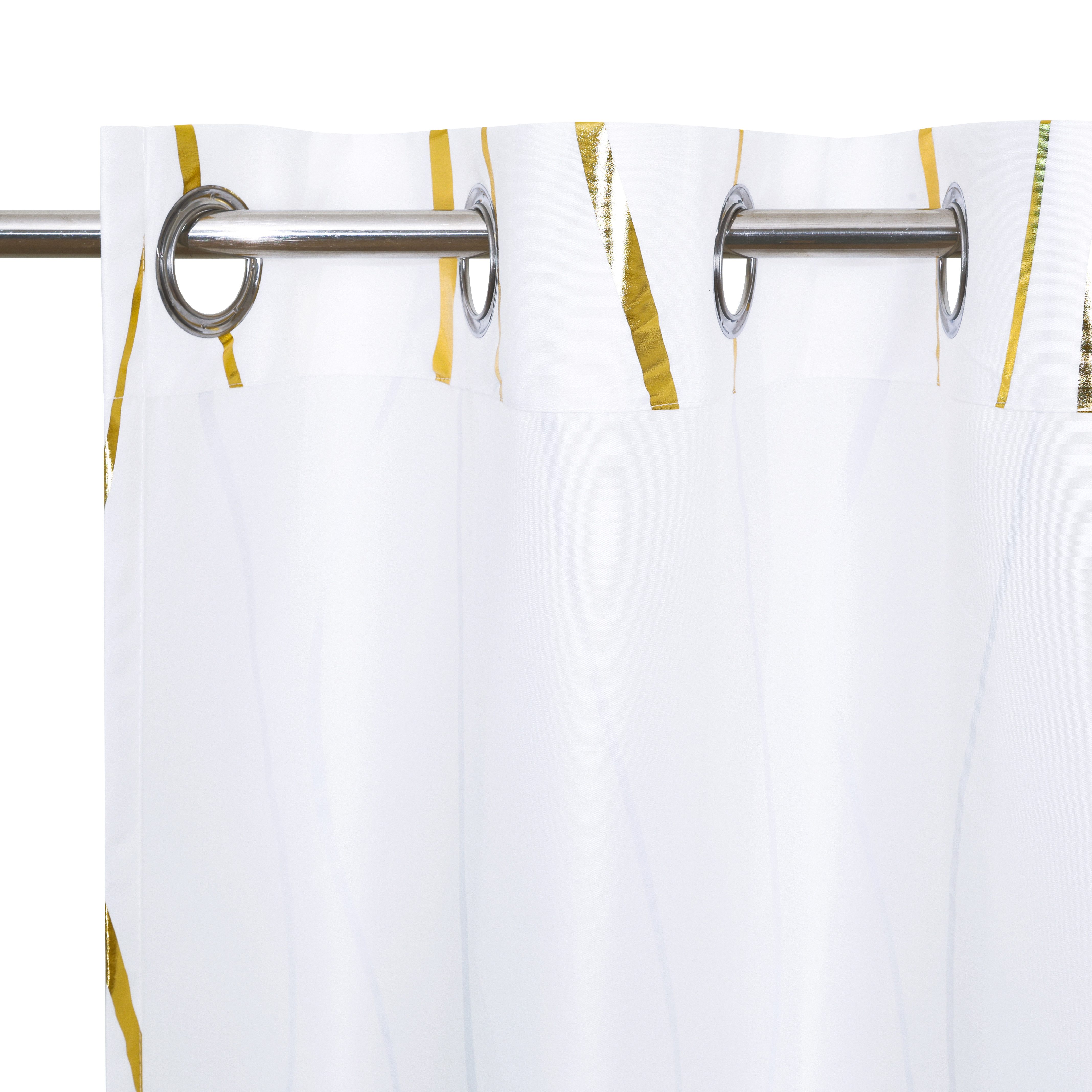 OTTO home Gardine Quinnton (2 St), Ösen, halbtransparent, Polyester, Metallic-Akzente, Gardine, mittelleichter Stoff, halbtransparent – Bild 4 von 5