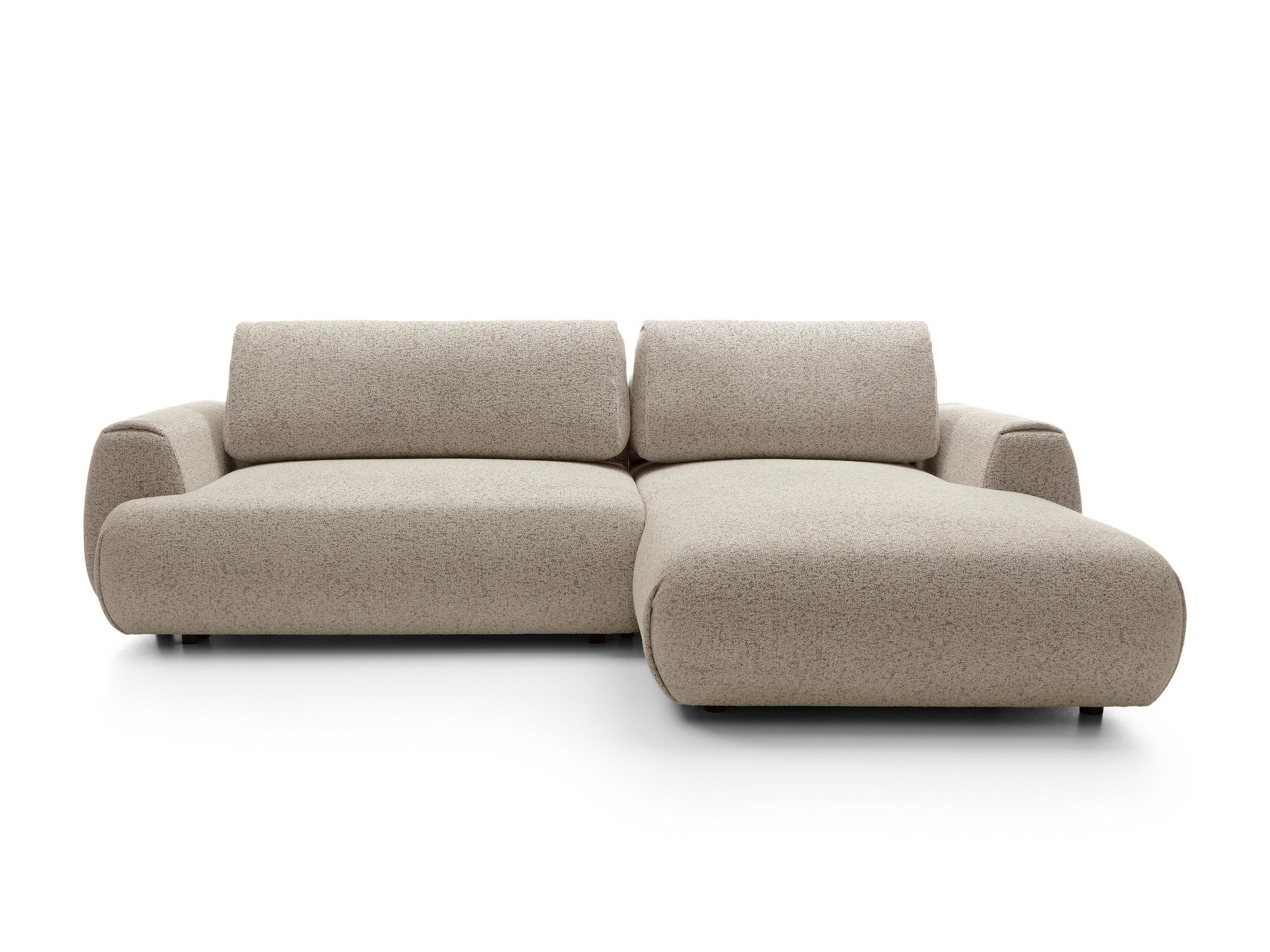Goldstoff Ecksofa MAILO L-Form, mit Bettfunktion und Bettkasten, Sofa mit Schlaffunktion, Couch für Wohnzimmer - Schlafsofa - Eckcouch, Tiefe Sitzfläche & ergonomische Rückenlehne