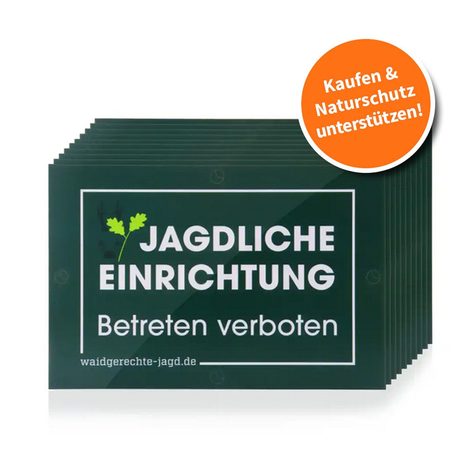 Waidgerechte Jagd Warnschild Schild Jagdliche Einrichtung – 10er-Pack