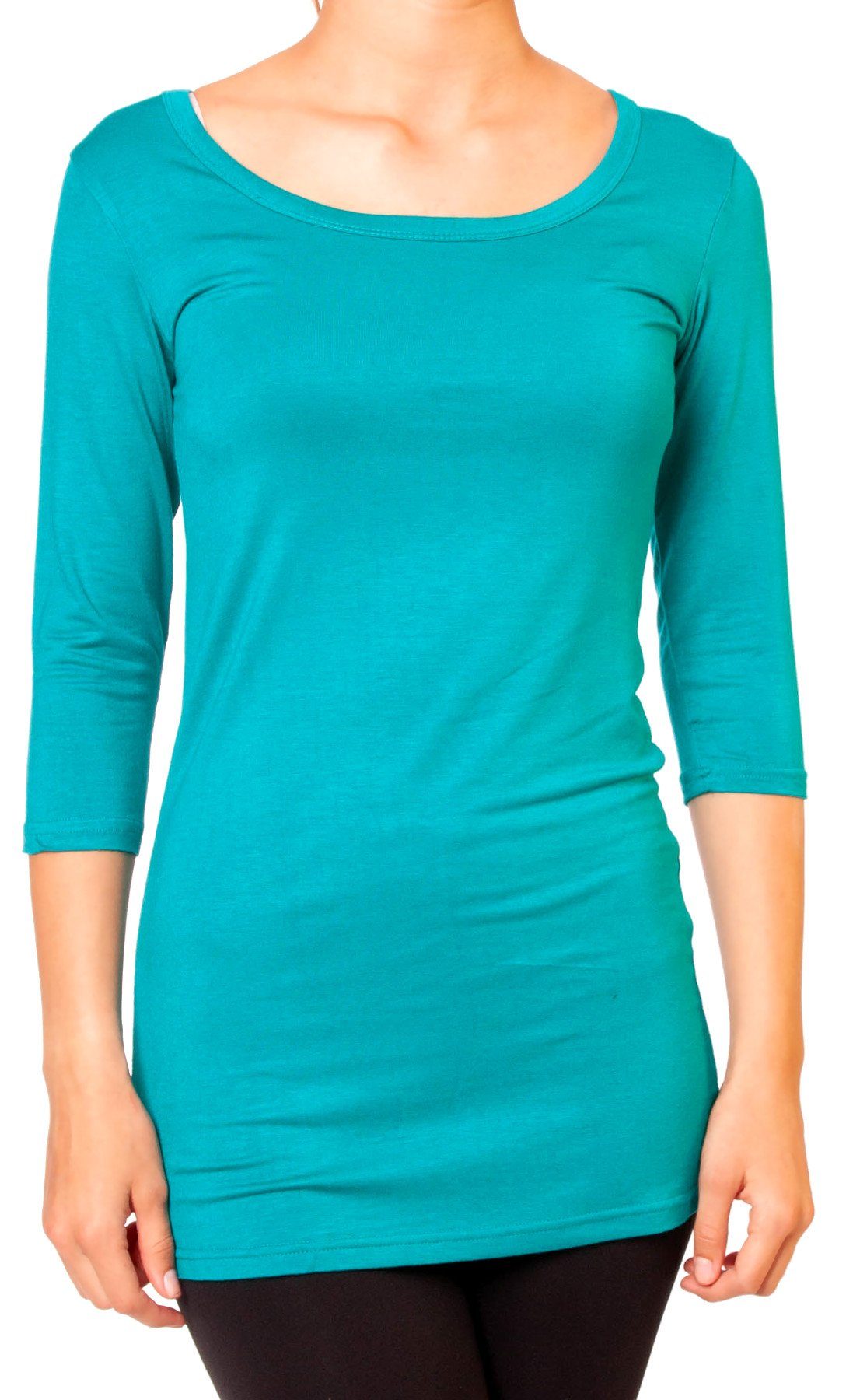 Muse Rundhalsshirt Basic 3/4 Arm Longshirt günstig online kaufen