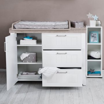 roba® Babymöbel-Set Wilma, (Spar-Set, 2-St., Gitterbett, Wickelkommode), Made in Europe