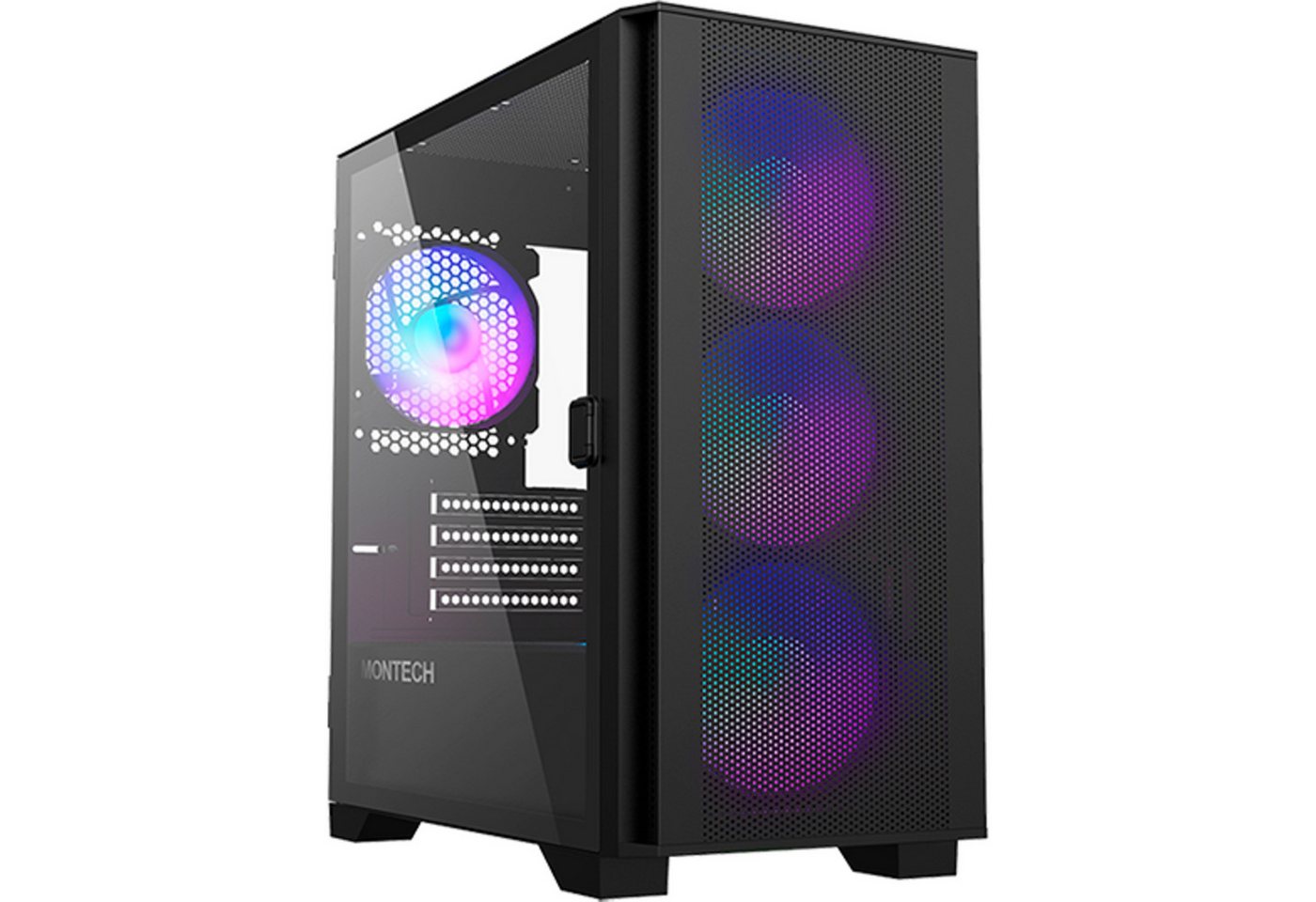 MONTECH PC-Gehäuse Montech AIR 100 ARGB, Tower-Gehäuse, (Tempered
