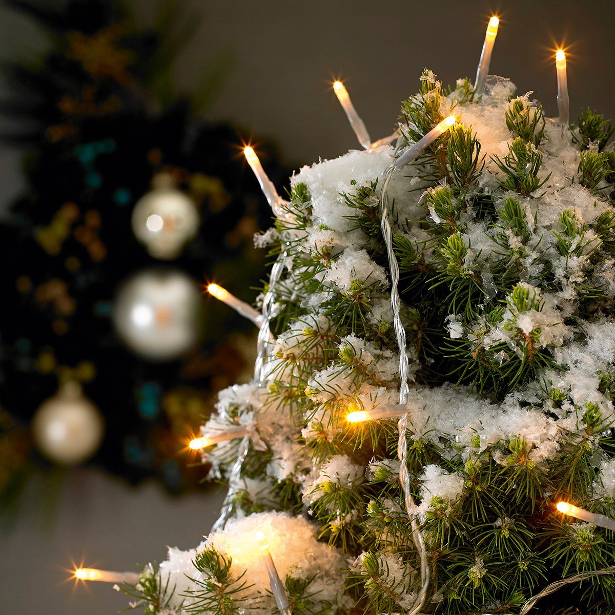 MeLiTec LED-Lichterkette XM57, batteriebetriebene Deko Kette Timer Dimmer 50 LED's