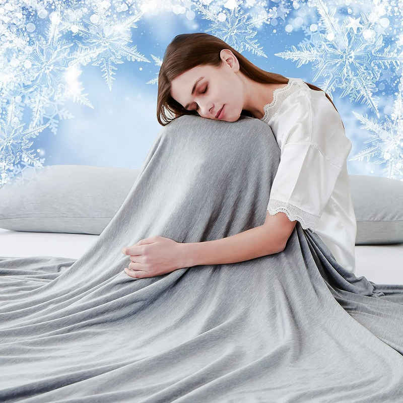 Sommerbettdecke, Selbstkühlende Decke Kühldecke, 2 in 1 Doppelseitige Dünne Sommerdecke, Caterize