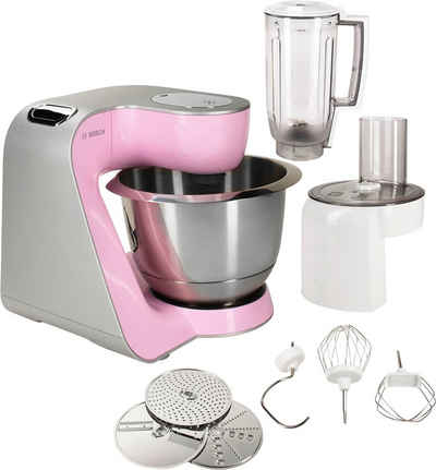 BOSCH Küchenmaschine CreationLine MUM58K20, 1000 W, 3,9 l Schüssel, inkl. 1,25 L Mixer, Durchlaufschnitzler, 3 Scheiben und Patisserie-Set