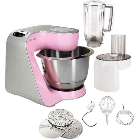 BOSCH Küchenmaschine CreationLine MUM58K20, 1000 W, 3,9 l Schüssel, inkl. 1,25 L Mixer, Durchlaufschnitzler, 3 Scheiben und Patisserie-Set