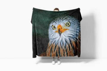 Sinus Art Handtücher Handtuch Strandhandtuch Saunatuch Kuscheldecke mit Tiermotiv Adler Weißkopfadle, Baumwolle-Polyester-Mix (1-St), Handtuch