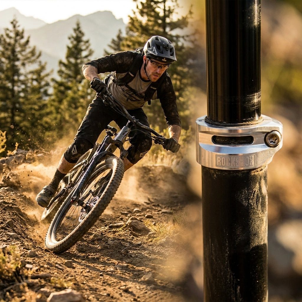 Sattelstütze RockShox Reverb Enduro Collar - Enduro Height Collar, silber