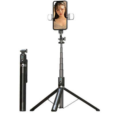 GelldG »Selfie Stick mit Verbessertem Stativ – 2 LED Fülllicht, Extra Langes 180cm Handy Stativ mit Abnehmbarer Fernbedienung« Objektiv-Adapter