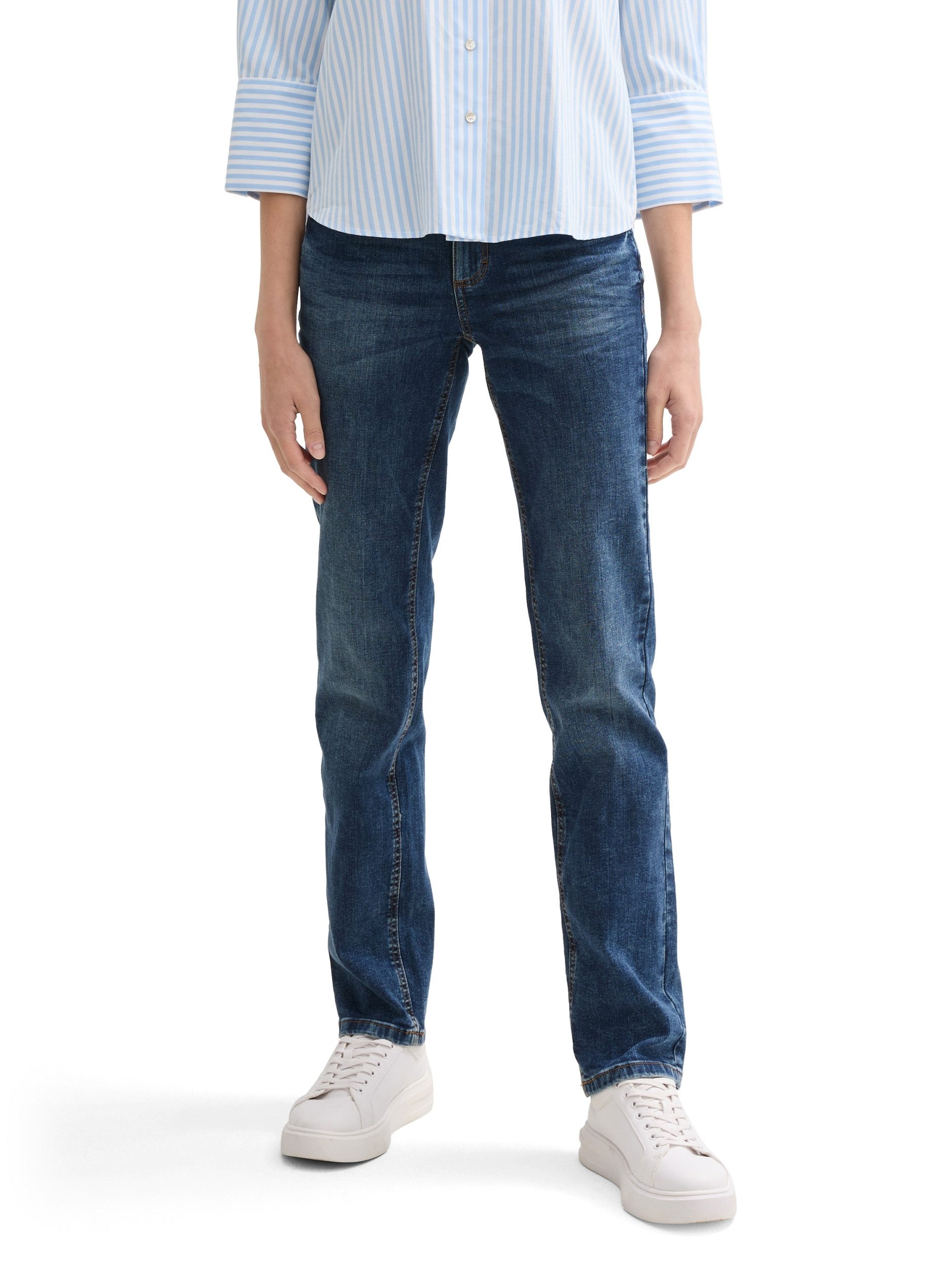 TOM TAILOR 5-Pocket-Jeans Tom Tailor Alexa straight MID STONE WASH DENIM günstig online kaufen