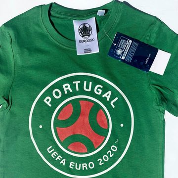 coole-fun-t-shirts T-Shirt 2x PORTUGAL Kinder T-Shirt EURO 2020 / 2021 Fußball Trikot Shirt DOPPELPACK rot und grün Europameisterschaft Jungen + Mädchen 6 8 10 12 Jahre Gr.116 128 140 152 (2er-Pack)