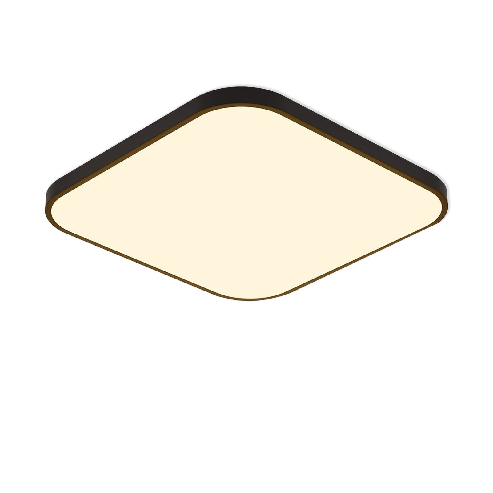 Nettlife LED Deckenleuchte LED Deckenleuchte FlachWarmweiß27cmQuadratSchwar günstig online kaufen