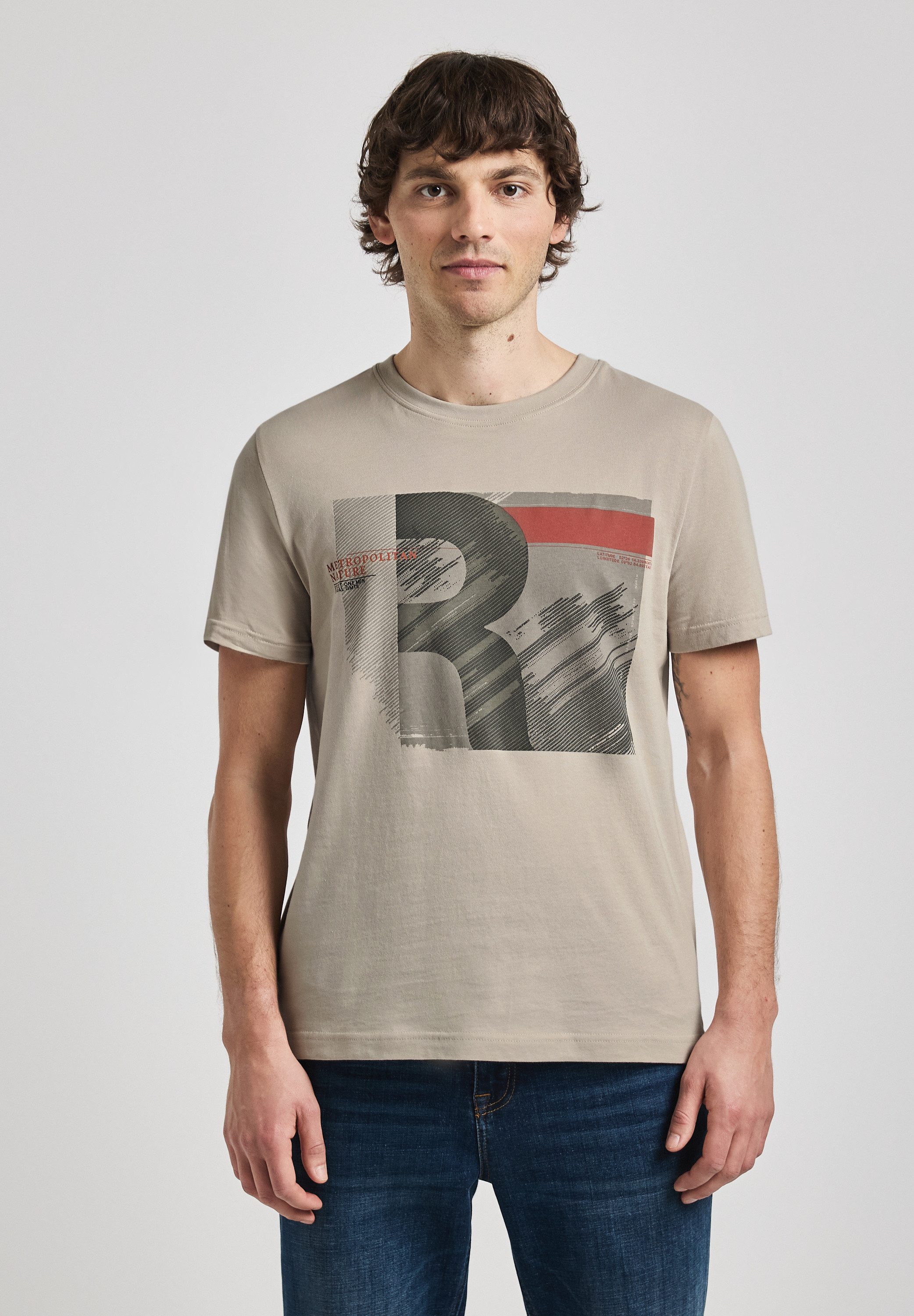 STREET ONE MEN T-Shirt aus reiner günstig online kaufen