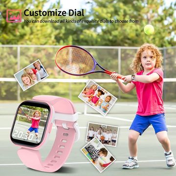 Dwfit Smartwatch (Andriod iOS), Kinder Tracker mit Pulsmesser Stoppuhr Uhr Kinder Geschenke Geburtstag