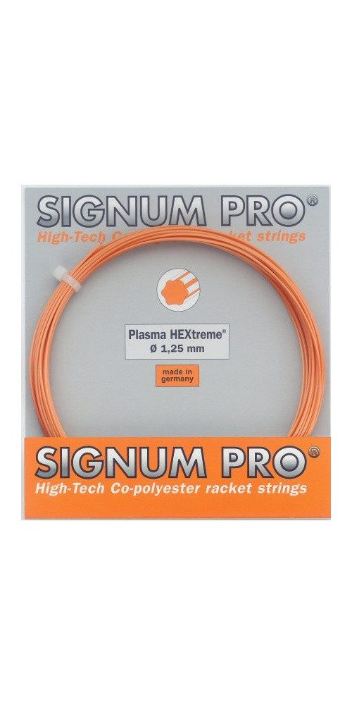 Tennissaite Plasma Hextreme (Haltbarkeit+Spin) orange 12m Set