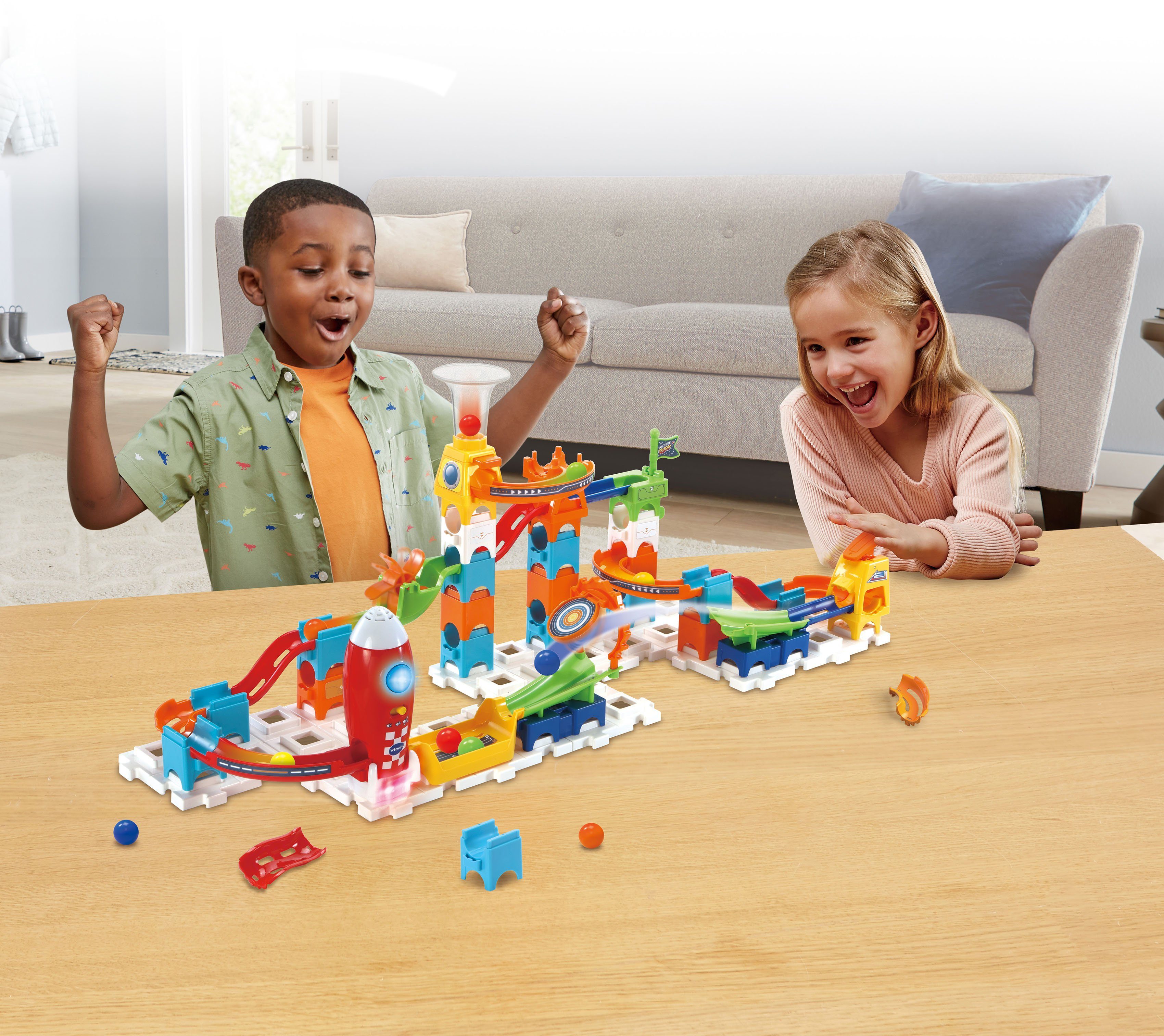 Vtech® Kugelbahn Marble Rush - Rocket Set M100 E, mit Licht- und Soundeffekten