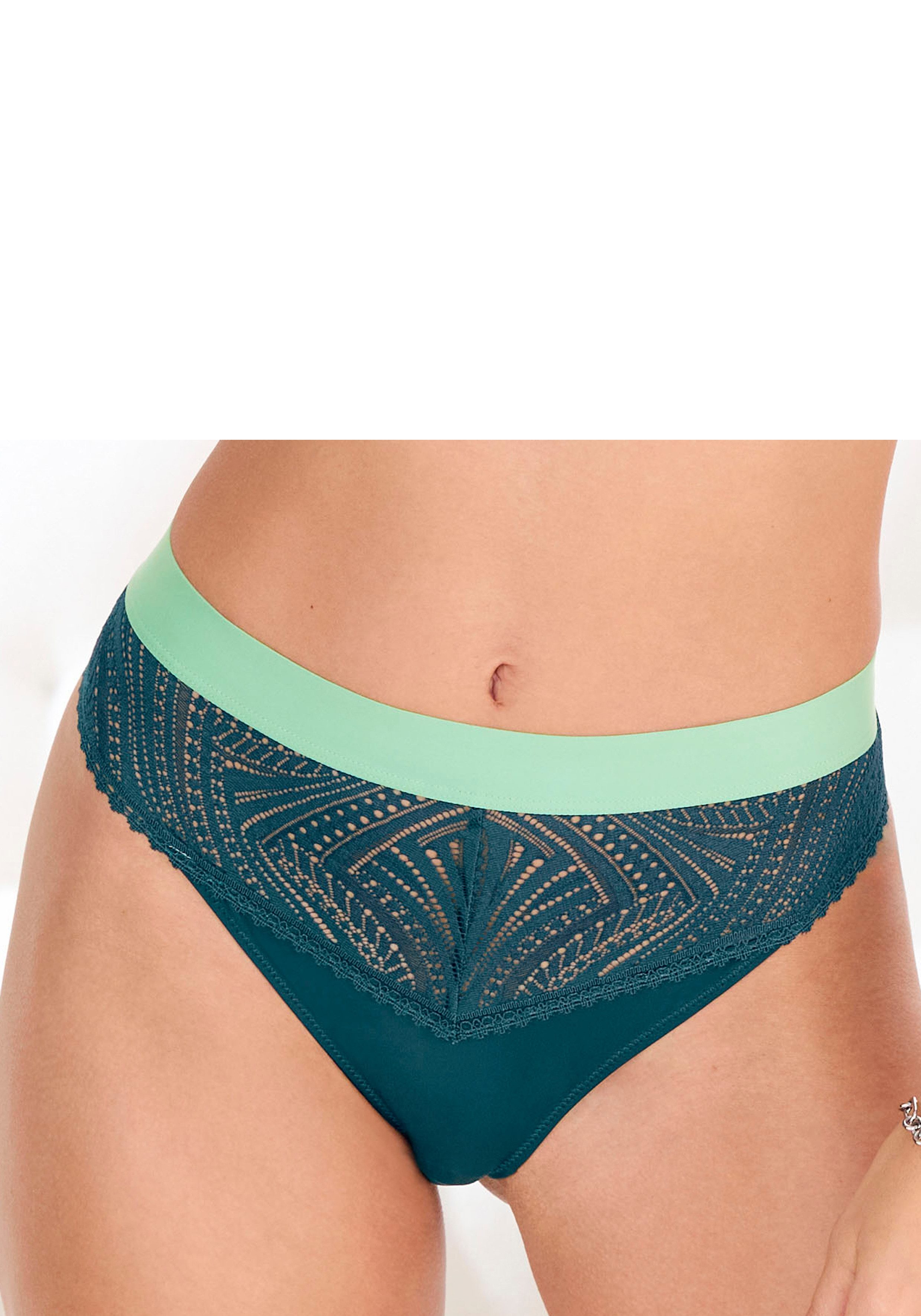 s.Oliver String Clemence mit modischem Bund und graphischer Spitze