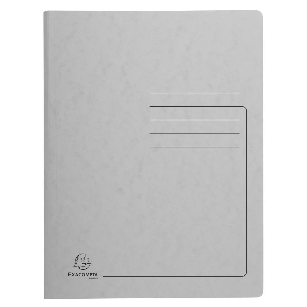 EXACOMPTA Schulheft Spiralhefter - A4, 300 Blatt, Colorspan-Karton, 355 g/qm, grau