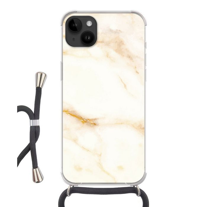 MuchoWow Handyhülle Marmor - Muster - Weiß Handyhülle Telefonhülle Apple iPhone 14 Plus