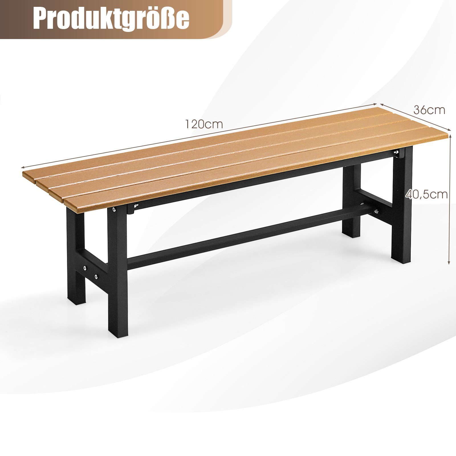 COSTWAY Gartenbank 2-Sitzer Sitzbank, bis 300kg, günstig online kaufen