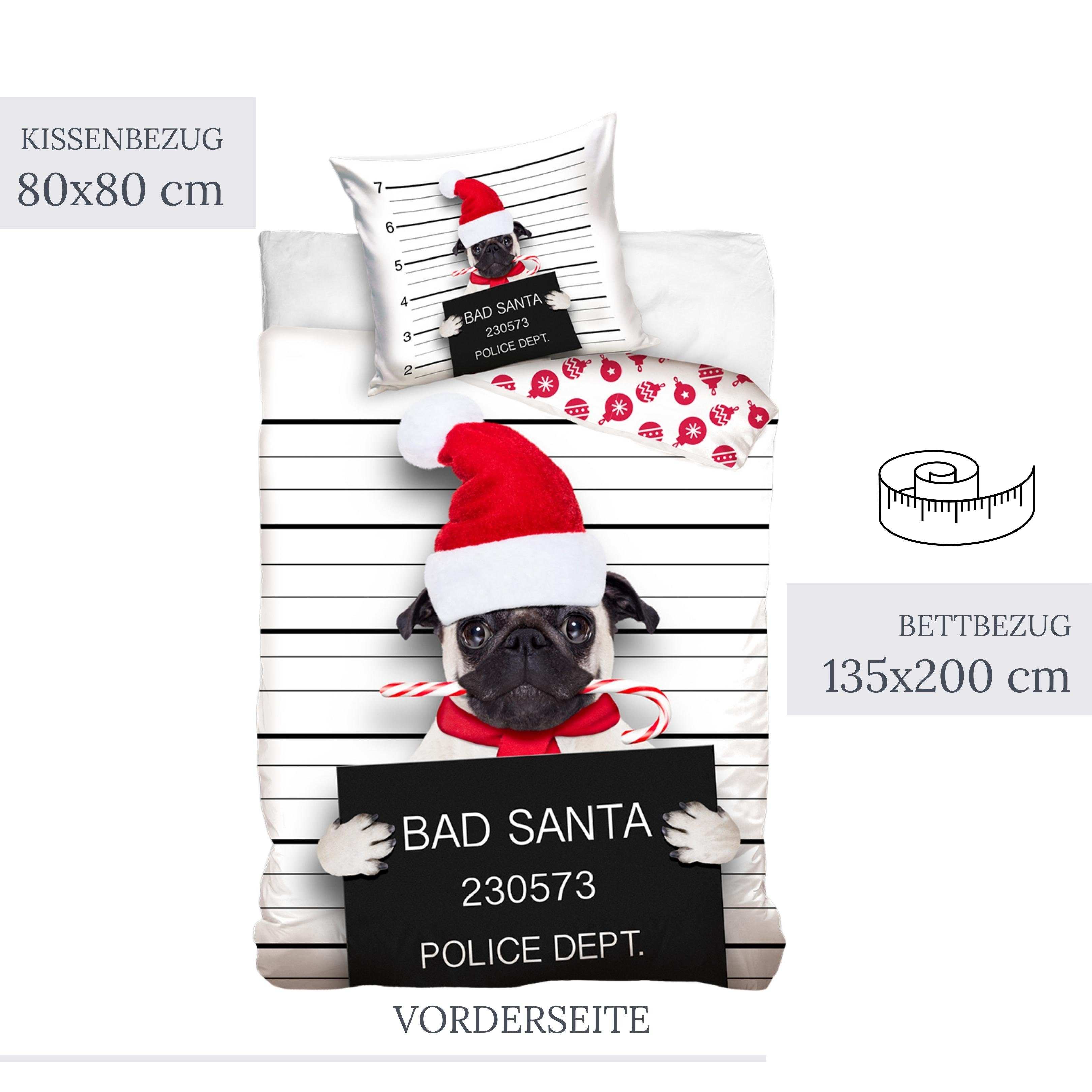 MTOnlinehandel Bettwäsche Bad Santa 135x200 + günstig online kaufen