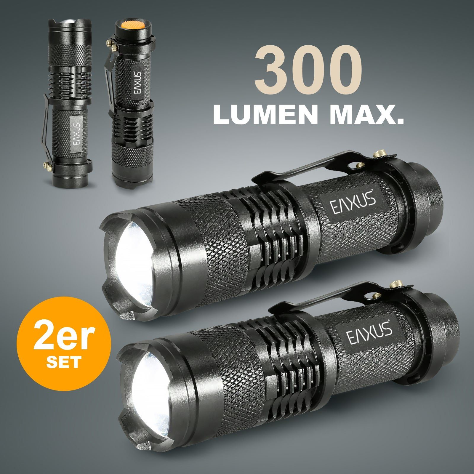 LED Taschenlampe Taschenlampe Glow-X Profi Minitaschenlampe mit Clip