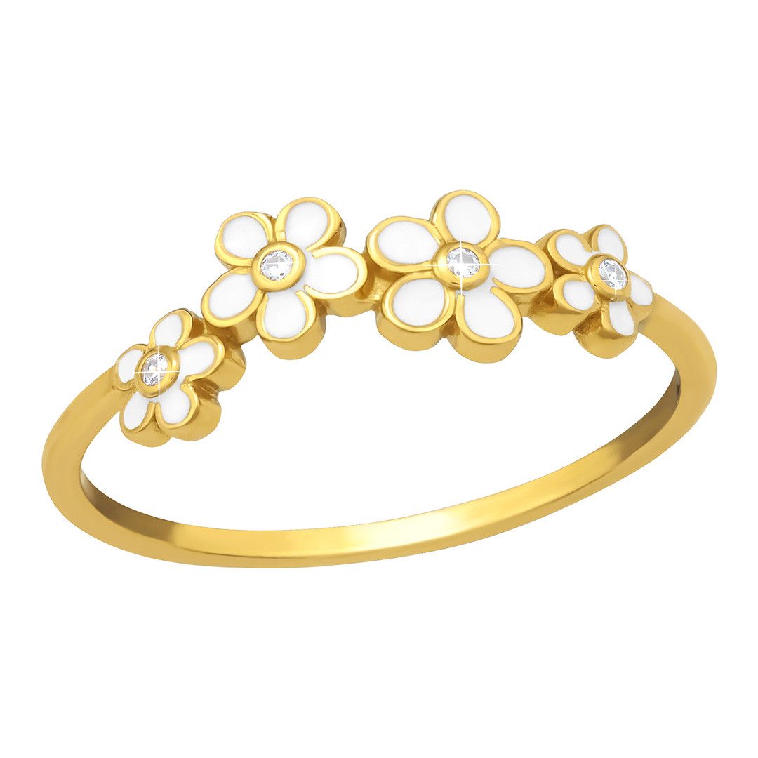Order & Smile Schmuck Goldring Goldener Ring Gänseblümchen